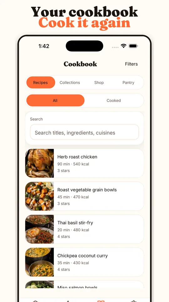 Your cookbook. Cook it again.