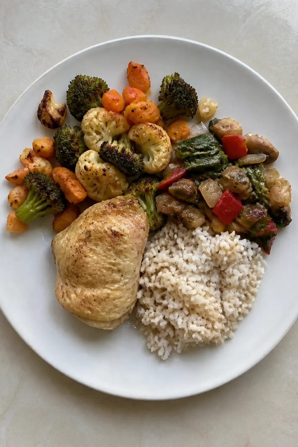 A home-cooked plate photographed so Cook EZ can write the recipe